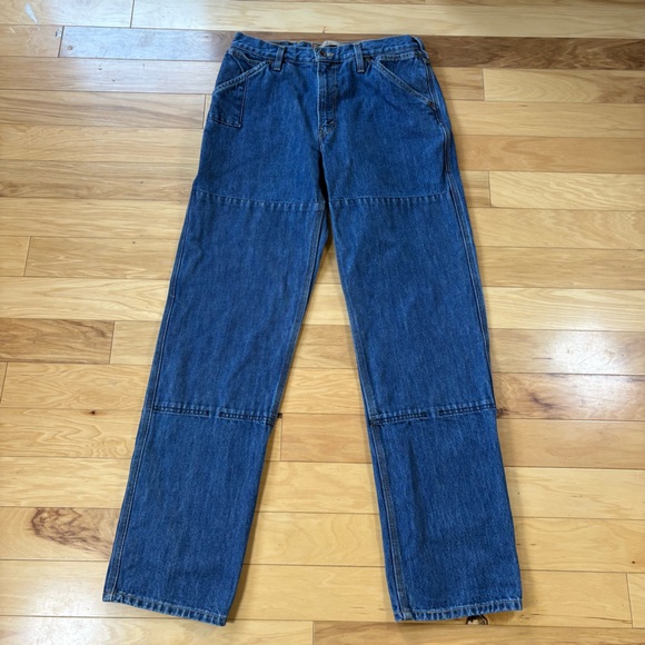 Levis 550 Utility Relaxed Jeans Mens Sz 33x34 Vintage Double Knee Denim Y2K - Picture 5 of 11